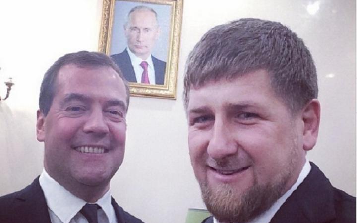 селфи Кадыров и Медведев