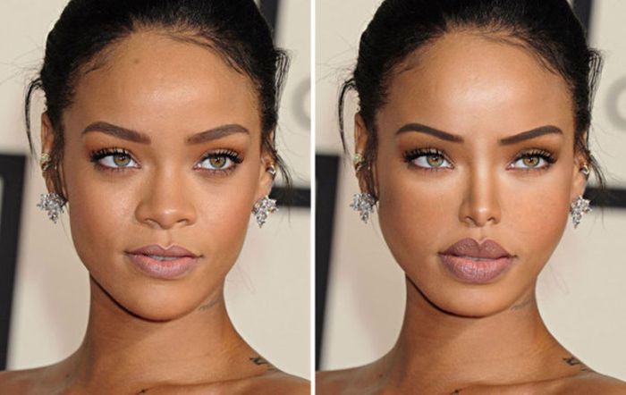 8. Рианна (Rihanna) 8. Рианна (Rihanna) лицо, пластика, фотошоп