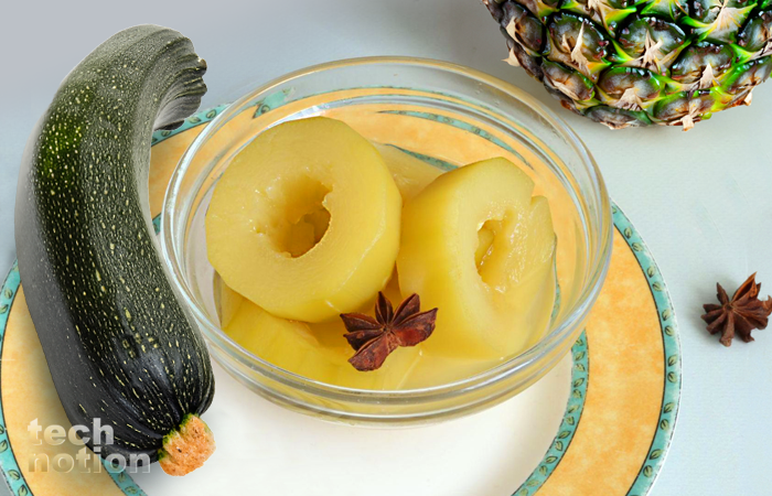 Привезли с дачи кабачки? Сделайте из них ананасы! / Изображение: дзен-канал technotion