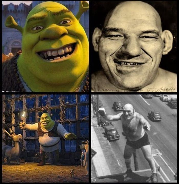 Шрэк, знаменитости, интересное, двойник