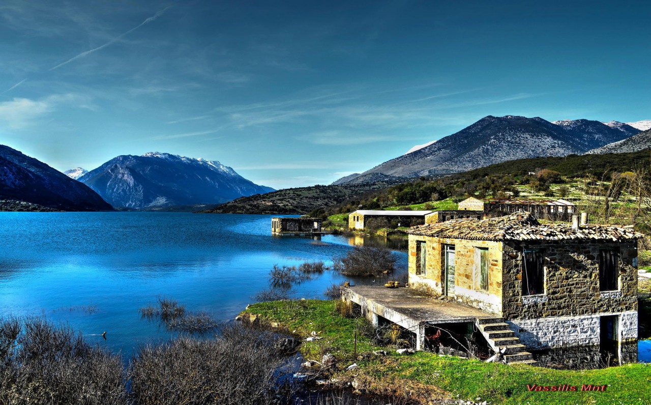 Озеро Mornos Lake, Греция земля, кадр, красота, природа, фото