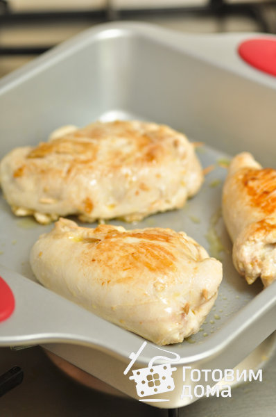 "Кармашки" из куриной грудки с сыром "Фета" и томатным соусом фото к рецепту 7