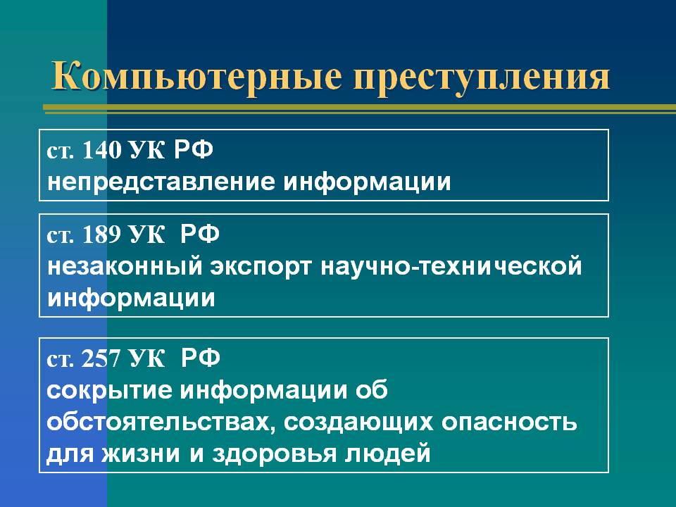 Проект на тему преступление в сфере компьютерной информации