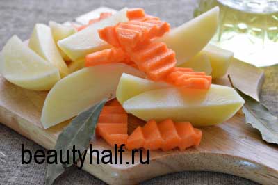 Картошка с курицей, запеченная в духовке