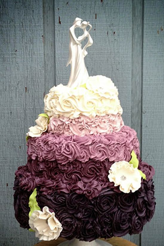 55 свадебных тортов в стиле Омбре Омбре, торт