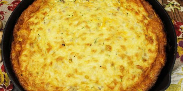 Яичная запеканка с кабачками, сыром и зеленью Кабачки в духовке, рецепты: Яичная запеканка с кабачками, сыром и зеленью