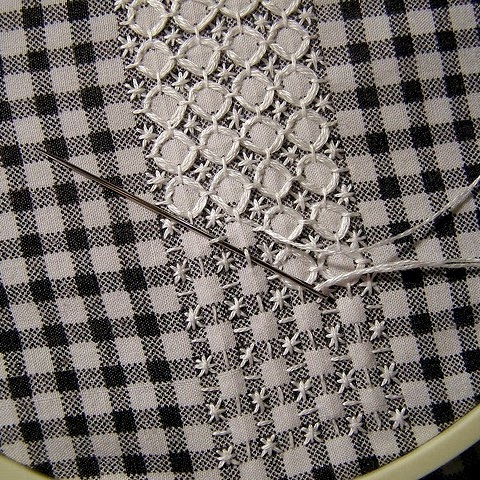      Chicken scratch embroidery