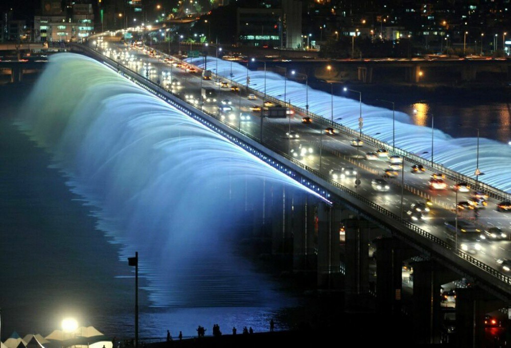 Фонтан Радуги, Южная Корея красота, фонтаны