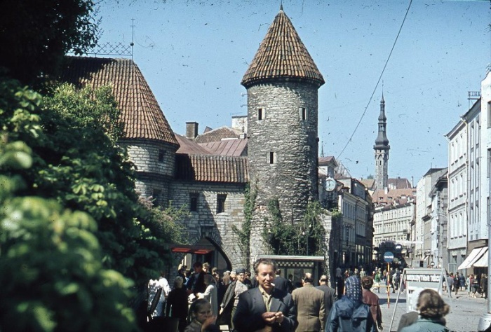 Вид на ворота Виру в Таллине в 1967 году. Вид на ворота Виру в Таллине в 1967 году.