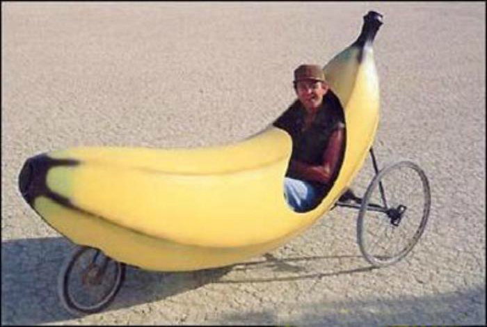 И как называется этот гибрид велосипеда и банана: бананопед или велобан?