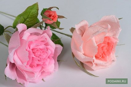 Как сделать из креповой бумаги цветы с конфетами