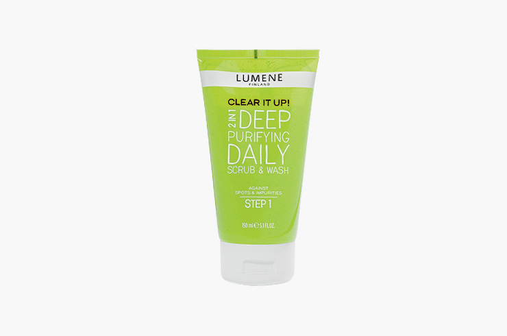 Lumene, средство для умывания и скраб Clear It Up! 2 in 1 Deep Purifying Daily Scrub & Wash