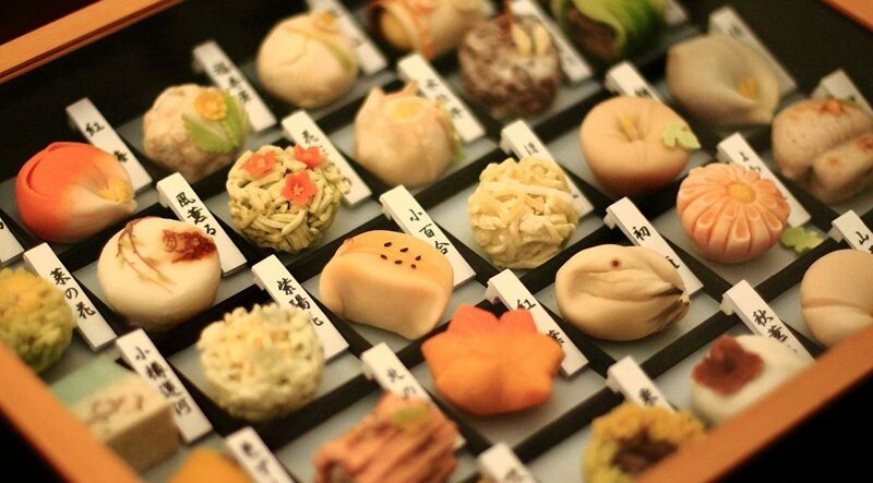 Традиционные сладости вкусно, еда, необычные продукты, сладости, япония