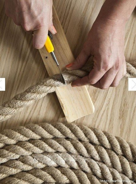 Коврик из верёвки. Мастер класс! Коврик из верёвки. Мастер класс!