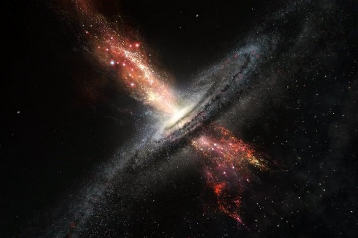 Аномальные небесные тела: сливающиеся галактики IRAS F23128-5919. Аномальные небесные тела: сливающиеся галактики IRAS F23128-5919.