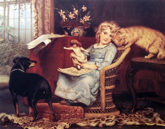 «Кошка и собака в картинках» /Charles Burton Barber