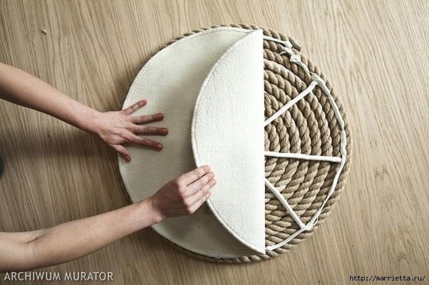 Коврик из верёвки. Мастер класс! Коврик из верёвки. Мастер класс!
