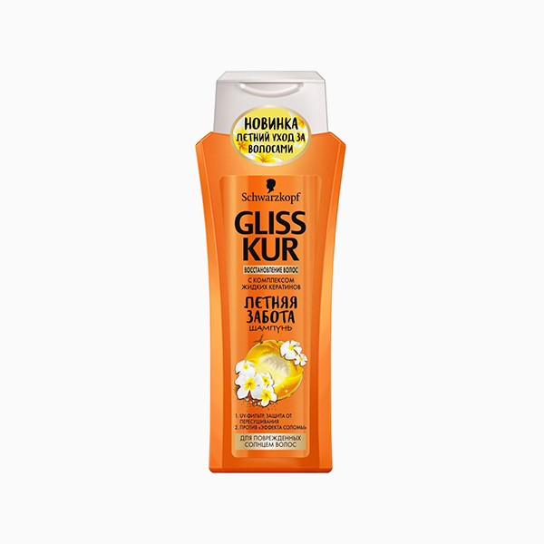 Шампунь «Летняя забота» для поврежденных солнцем волос, Gliss Kur