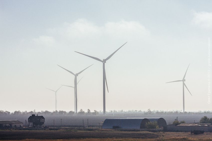 Украина, Экскурсия, фоторепортаж, ветроэлектростанция