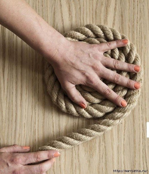 Коврик из верёвки. Мастер класс! Коврик из верёвки. Мастер класс!