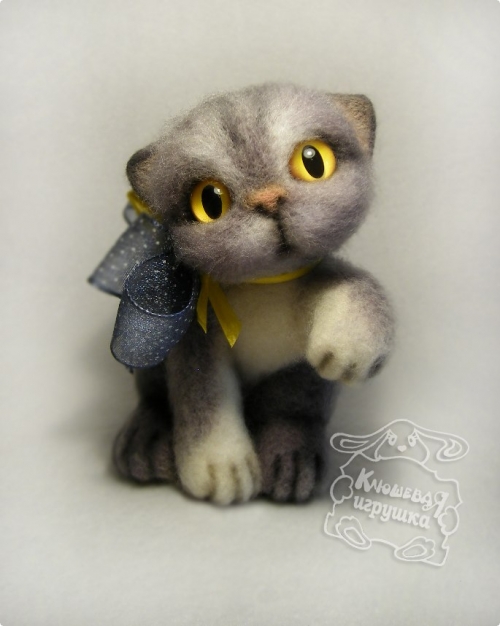 ВалÑние игрушки. Войлочные ÐверÑта. Как ÑвалÑть игрушку кота