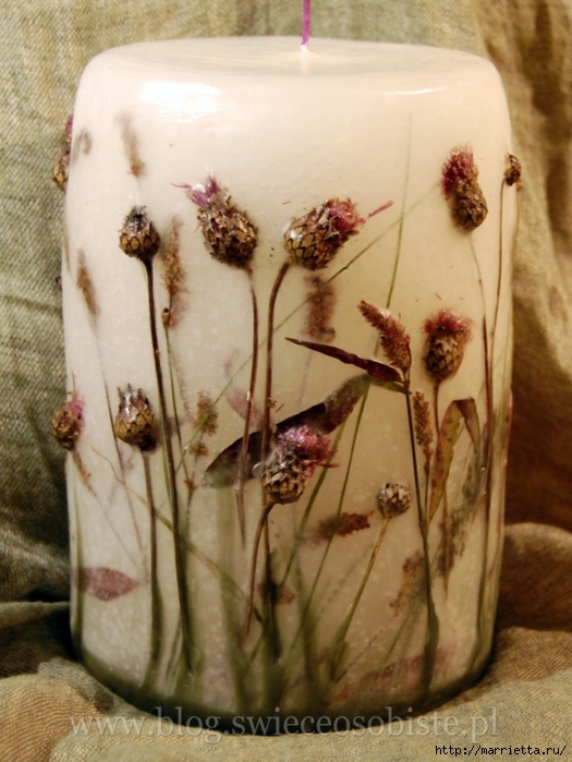 цветочные свечи ручной работы (21) (525x700, 257Kb)