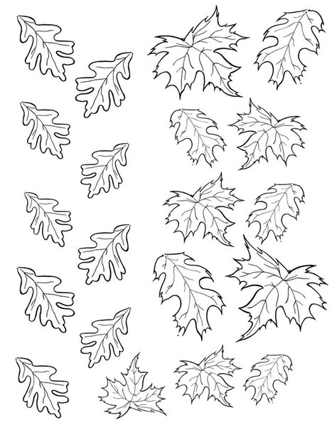 Шаблоны листьев для вырезания