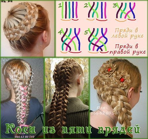 Причёски коса из пяти прядей Причёски коса из пяти прядей