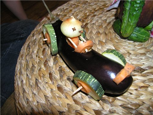 Машины из овощей