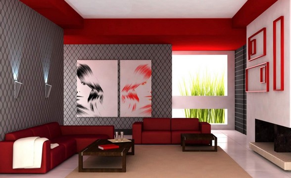 2. Красный дизайн, дом, цвета