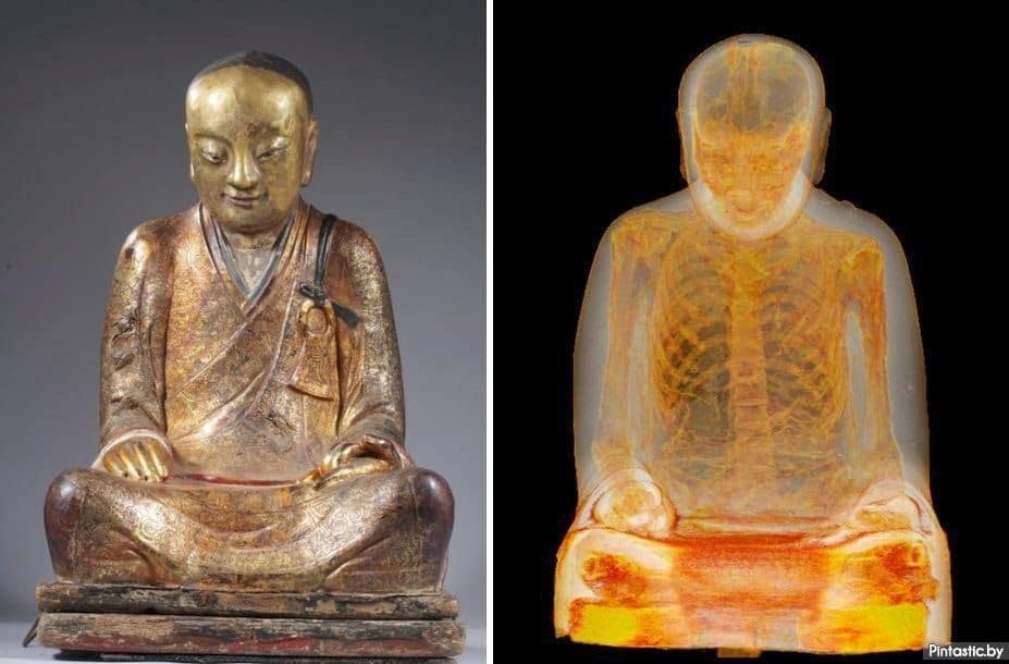 Шок: внутри 1000-летней бронзовой статуи Будды найден человек (ФОТО)