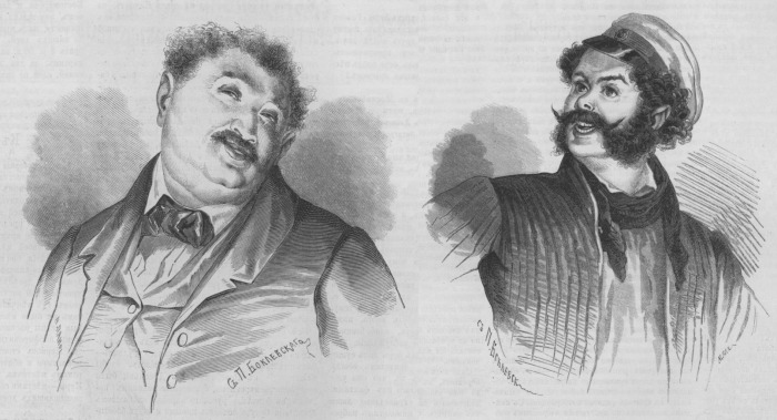 Манилов и Ноздрёв, художник П. Боклевский Манилов и Ноздрёв, художник П. Боклевский