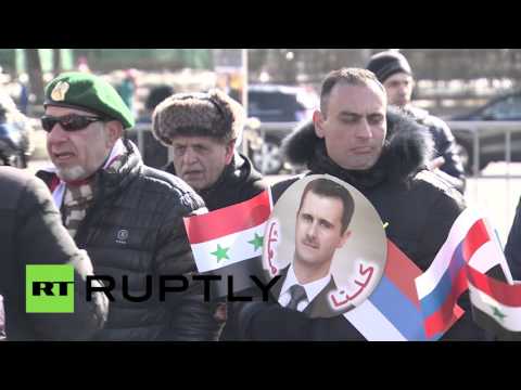 В Москве прошёл митинг сирийцев в поддержку Башара Асада и действий ВКС РФ