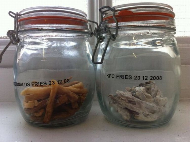 Эксперимент с картошкой фри из McDonalds и KFC kfc, mcdonalds, эксперимент