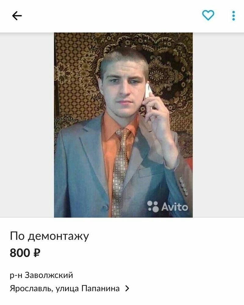 Демонтаж, продажа алюминия и прочие бизнес-направления Хотите повеселиться: вам на Avito
(20 фото)