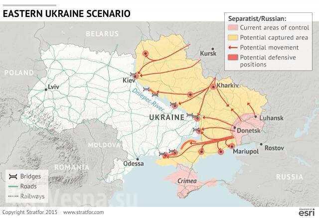 Три сценария контрудара по Украине от агентства Stratfor: 100 тысяч солдат отвоюют Новороссию у Киева (+КАРТЫ)