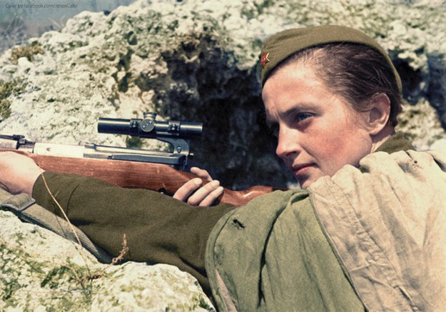 Самая успешная женщина-снайпер в мировой истории, а также герой Советского Союза — Людмила Павличенко Увидеть, исторические, фото