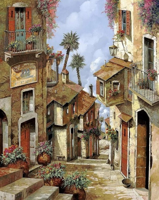 Художник Guido Borelli. Там ждёт тебя твой старый дом