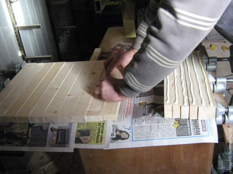 Мужской МК от Владимира Храпова - Деревянная этажерка-подставка для цветов своими руками (очень подробный - много фото)