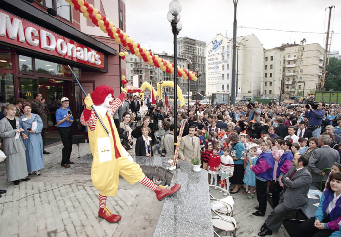 18.08.1995 г. Открытие нового ресторана McDonald’s в Москве. август, история