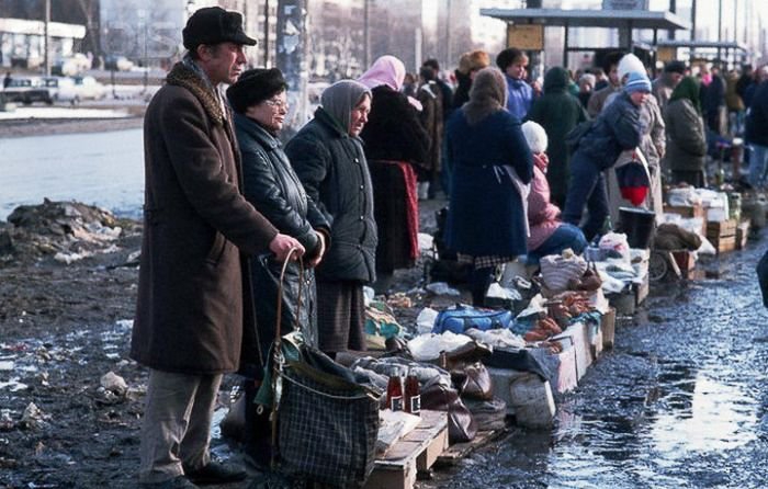 Прогулка по Москве 1994 года 90-е, история, москва, столица, улица