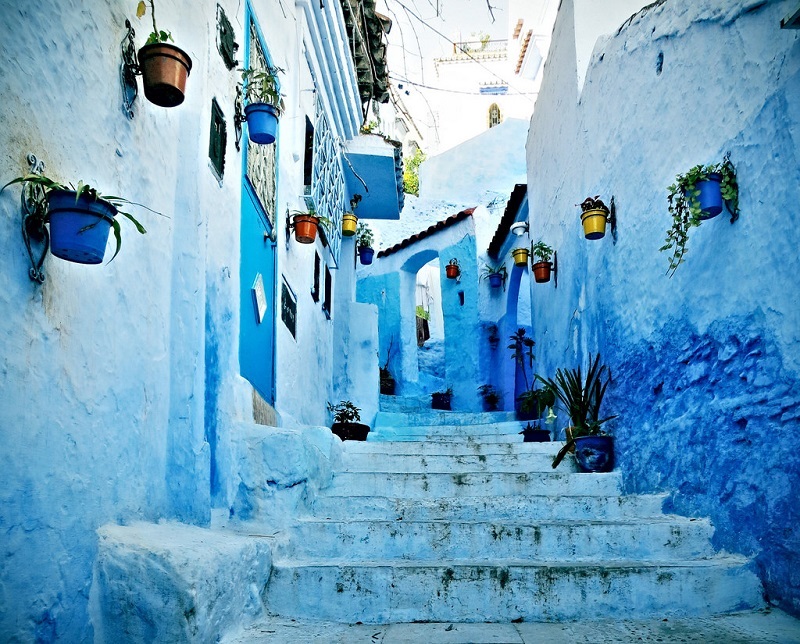Шефшауэн &ndash; синий город в Марокко. Фото