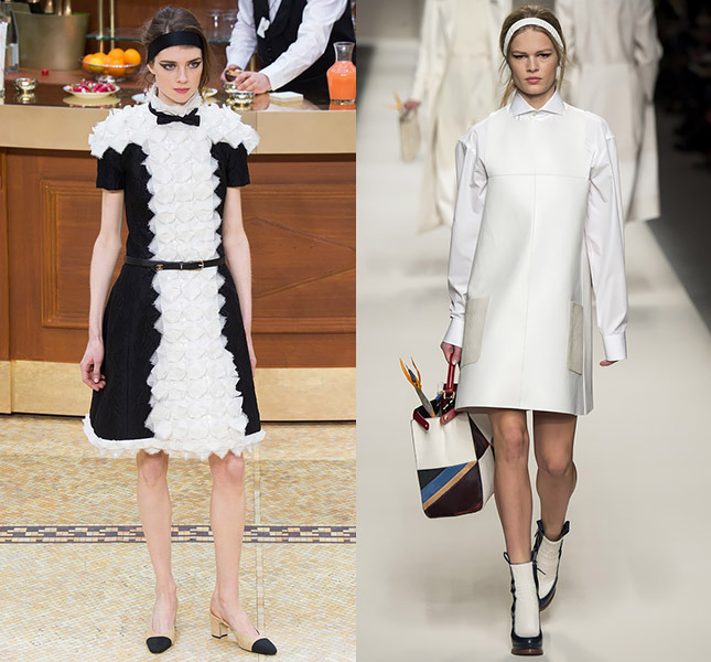 Слева — Chanel, справа — Fendi