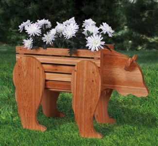 Bear Planter Woodworking Pattern