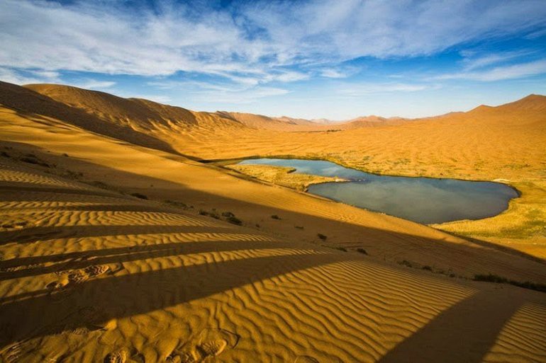 Загадочные озера пустыни Бадын Джаран интересно, китай, мир, познавательно, пустыня, факты
