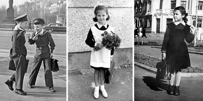 В советских школах форму ввели в 1948 году. В советских школах форму ввели в 1948 году.