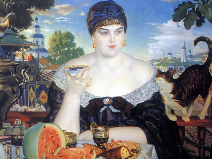 Загадка самой известной картины Кустодиева: Кем на самом деле была «Купчиха за чаем»