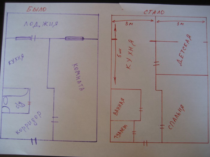 Однокомнатную квартиру переделать в двухкомнатную фото проекты