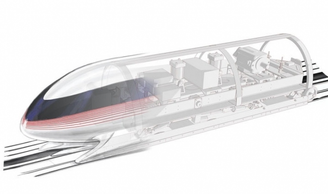 Дизайн капсулы Hyperloop, победивший в конкурсе компании SpaceX, 2016 © MIT Hyperloop Team Дизайн капсулы Hyperloop, победивший в конкурсе компании SpaceX, 2016 © MIT Hyperloop Team