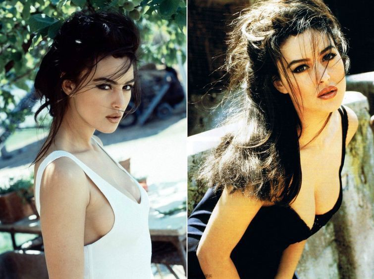 Моника Беллуччи, 1991 год Моника Беллуччи, 1991 год люди, редкие, фото